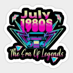 Birthday Boombox 1980s 80s Era Born Retro 1980 Sticker